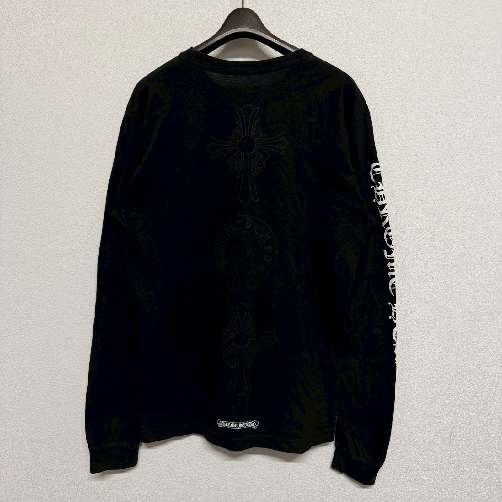 CHROME HEARTS クロムハーツ バックプリント スクロールラベル 黒 