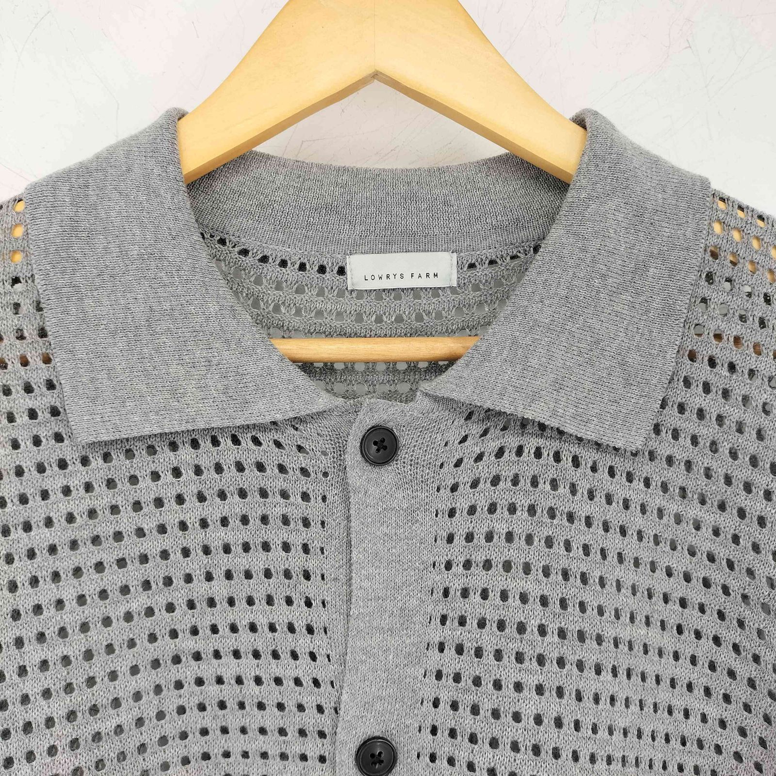 ローリーズファーム LOWRYS FARM 24SS メッシュニットシャツカーデSS 