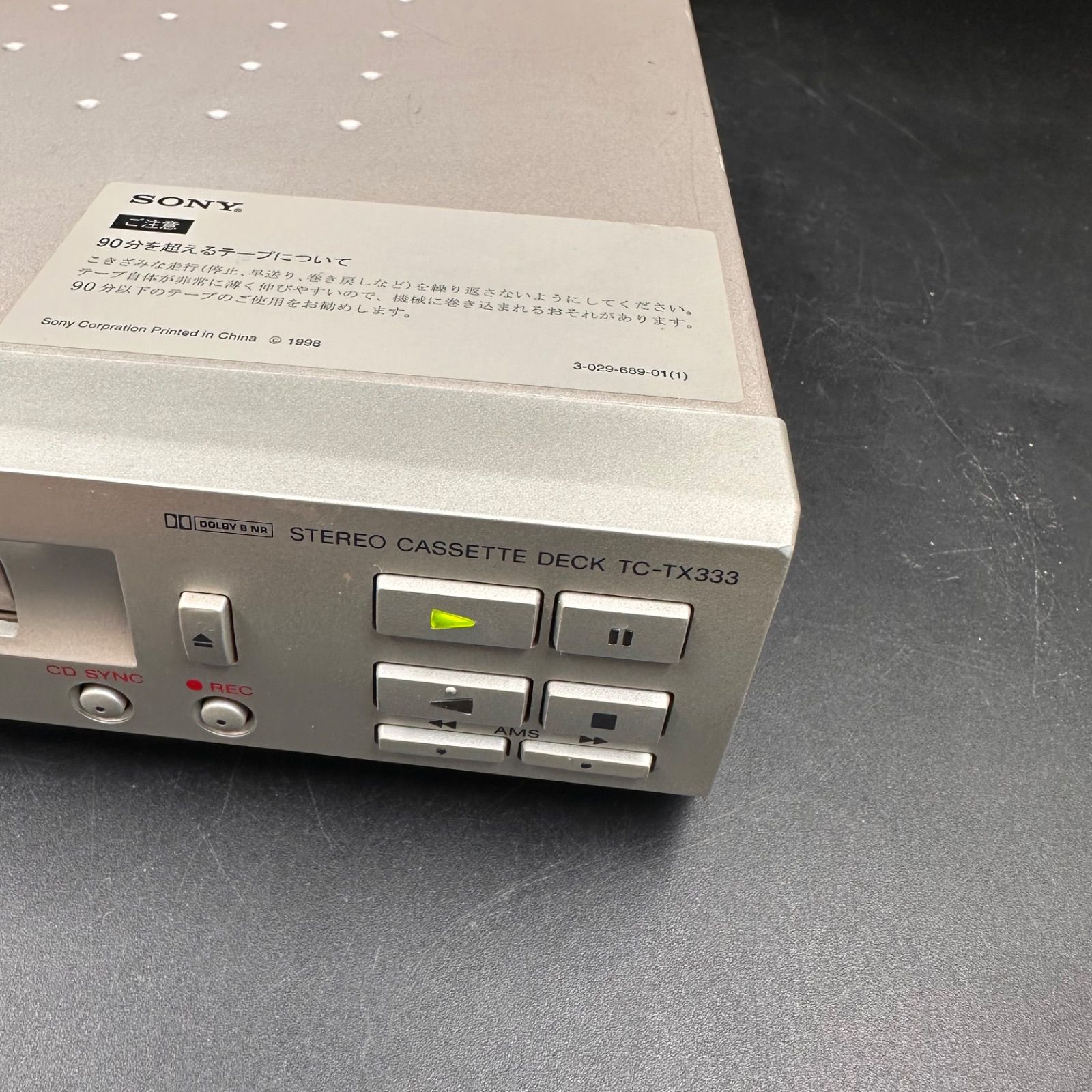 SONY ソニー TC-TX333 カセットデッキ オートリバース - メルカリ