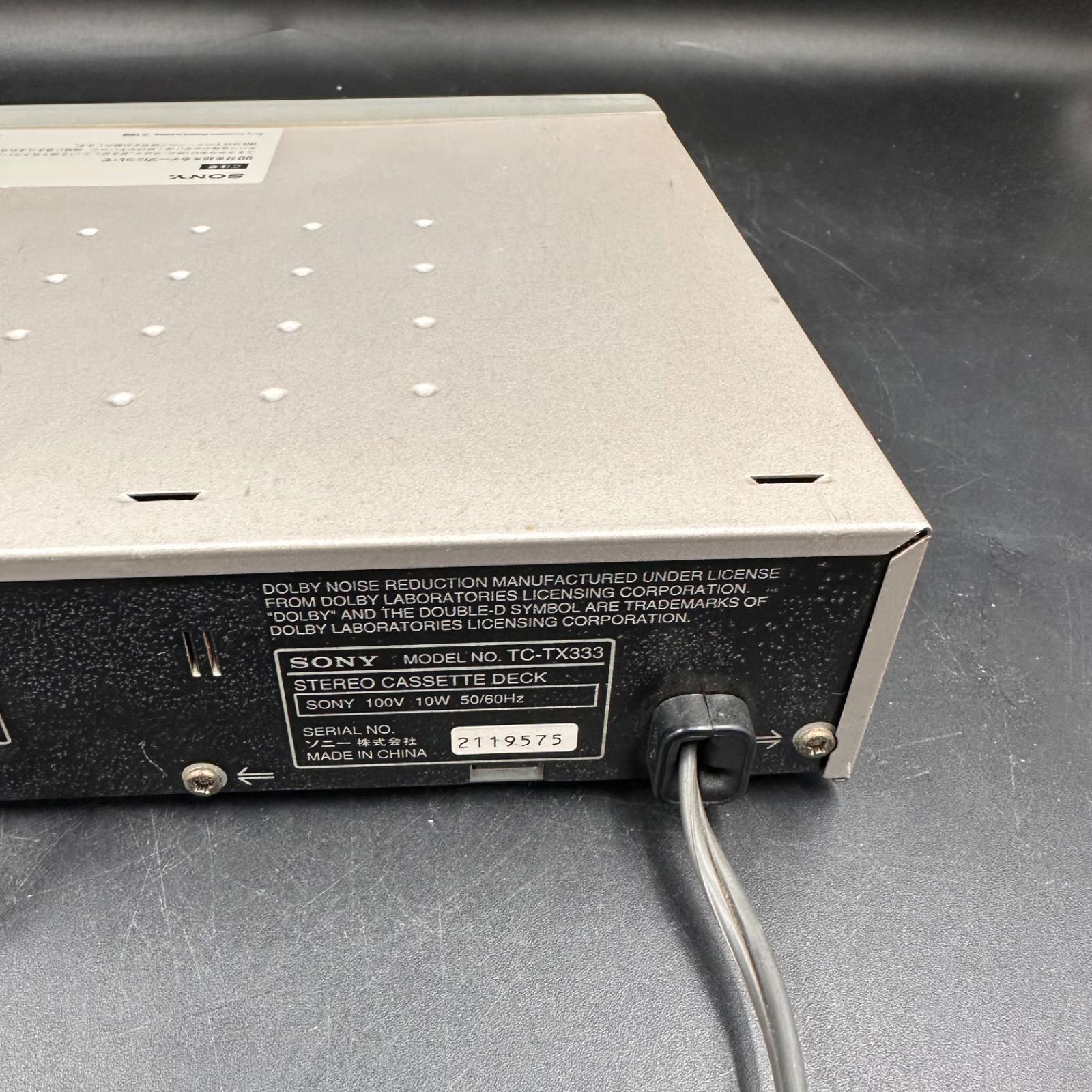 SONY ソニー TC-TX333 カセットデッキ オートリバース - メルカリ