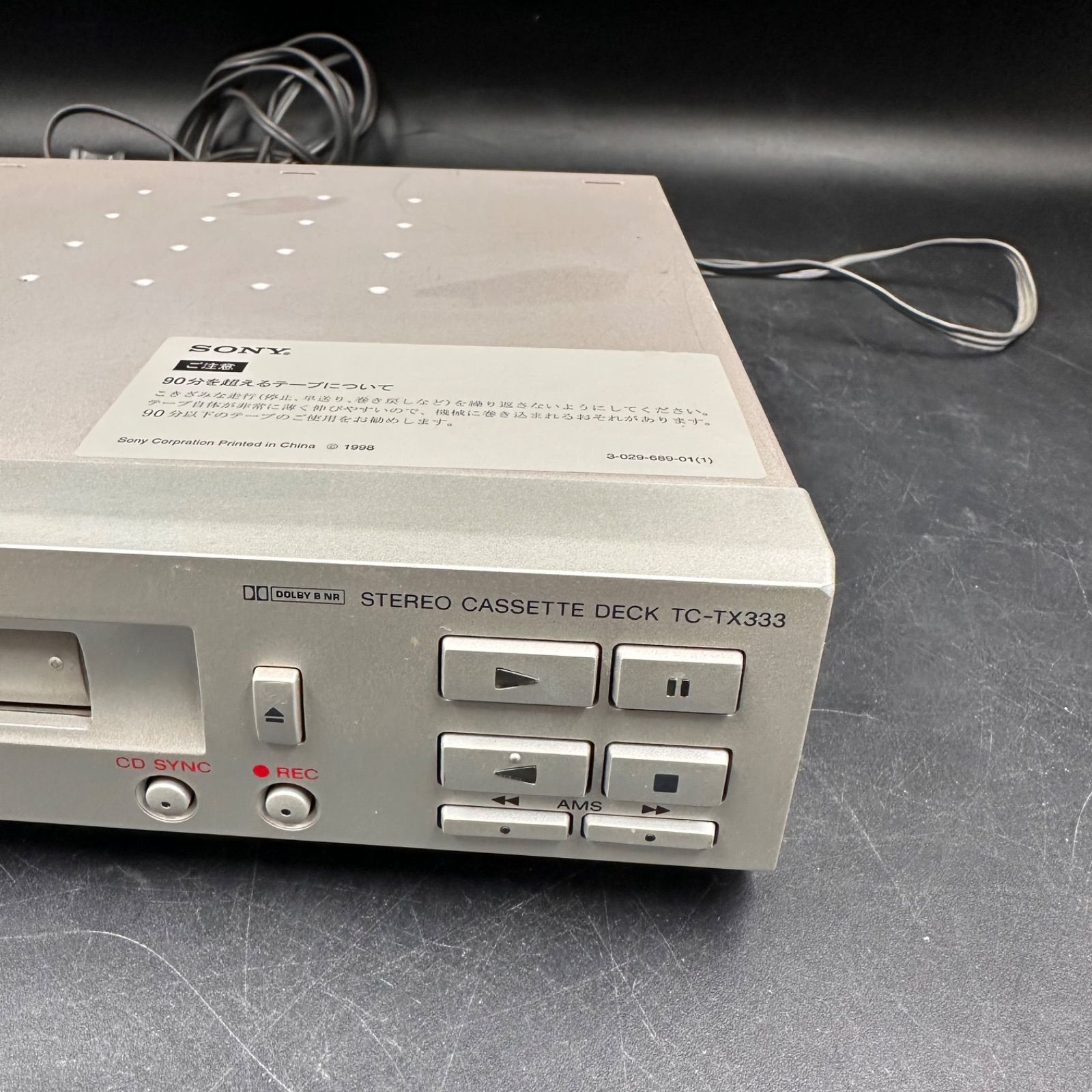 SONY ソニー TC-TX333 カセットデッキ オートリバース - メルカリ
