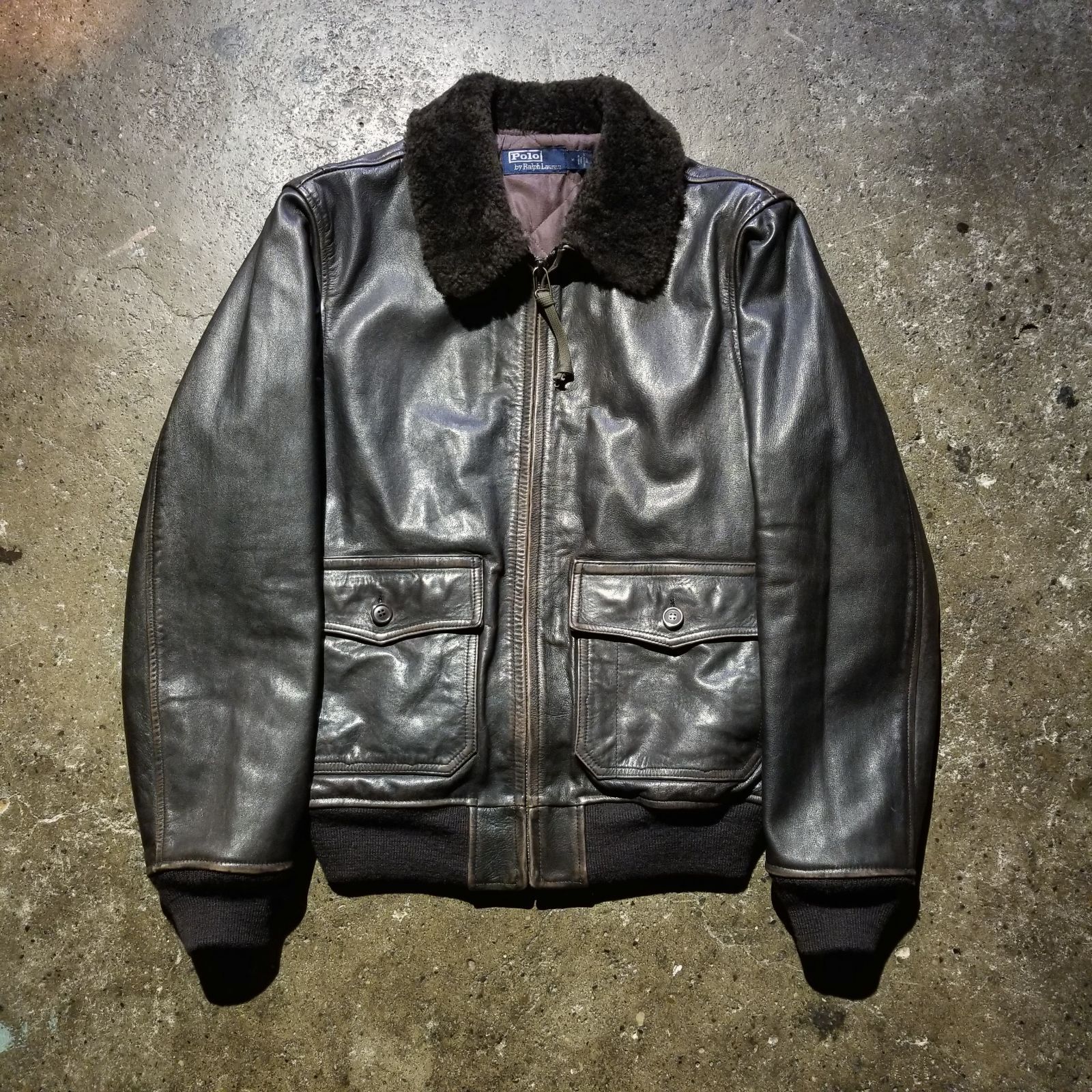 POLO RALPH LAUREN 21aw G-1 レザーフライトジャケット M ポロラルフ
