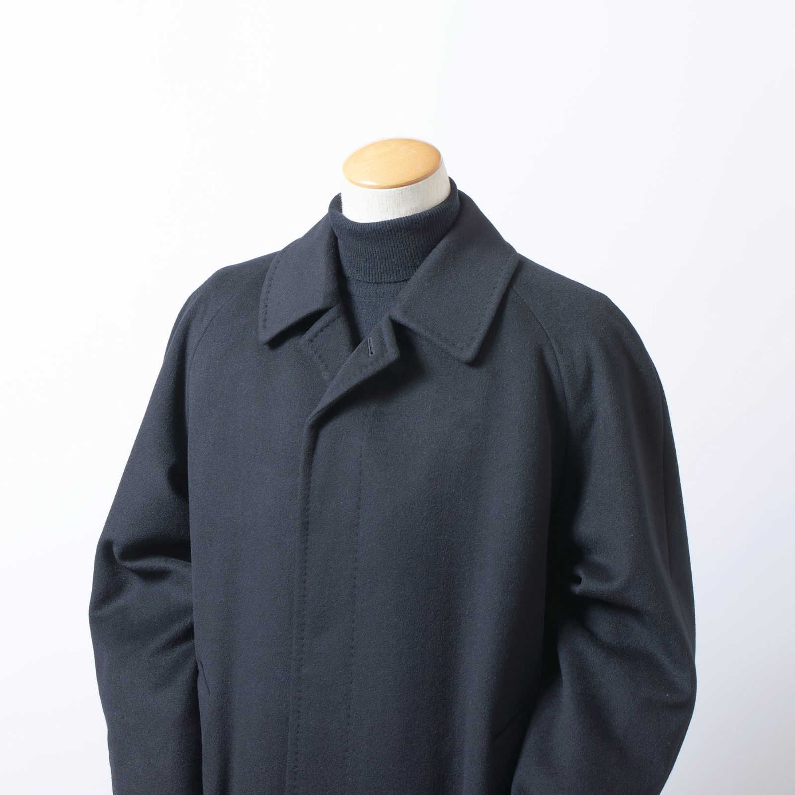 バーバリー BURBERRY London ステンカラーコート ブラック カシミヤ100 