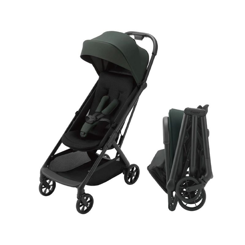 メーカー正規品 Combi コンビ auto N second BQ DG オートクローズ搭載コンパクト設計B型ベビーカー ダークグリーン