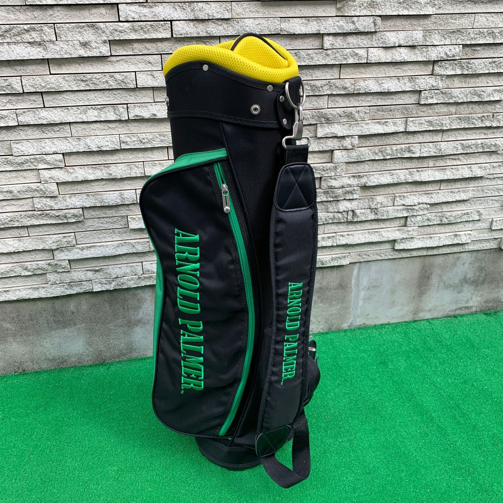 ◆アーノルドパーマー キャディバッグ 黒×黄◆