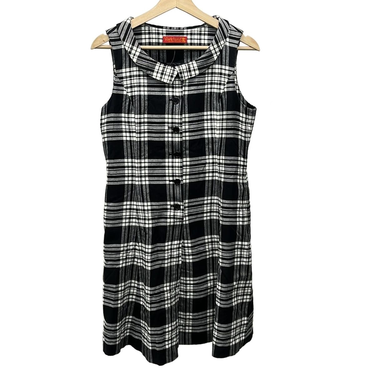 YORKLAND(ヨークランド) ワンピース サイズ9AR S レディース 黒×白