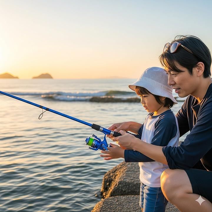 VORZIP 釣りセット 初心者 釣り道具 伸縮式釣竿2本＋スピニングリール2