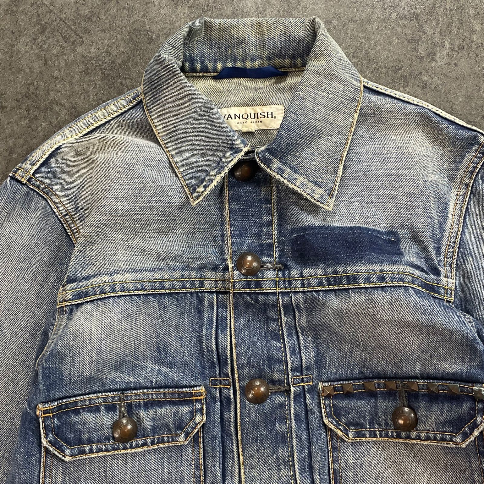 日本製 VANQUISH Denim Tracker Jacket 平成 Y2K ヴァンキッシュ 