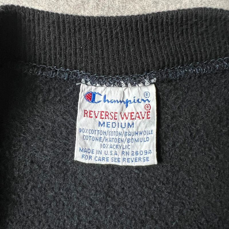 90s USA製 トリコタグ Champion 企業物 刺繍 リバースウィーブ
