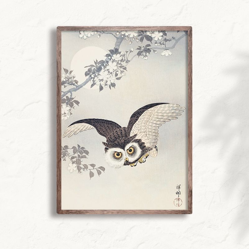 A2サイズ 小原古邨 ポスター 桜に木菟 ミミズク 浮世絵 日本画 和風