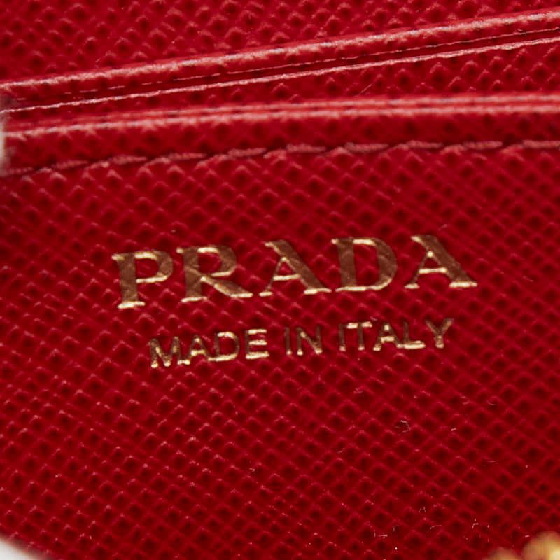 プラダ ラウンドファスナー コインケース 1MM268 レッド FUOCO