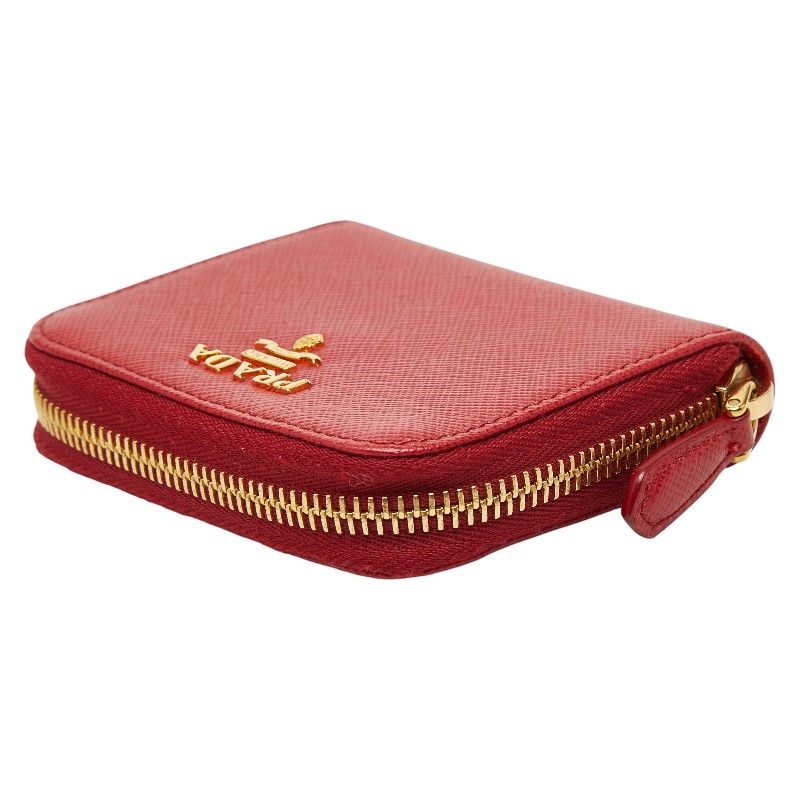 プラダ ラウンドファスナー コインケース 1MM268 レッド FUOCO