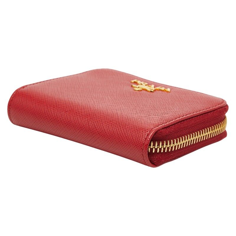 プラダ ラウンドファスナー コインケース 1MM268 レッド FUOCO