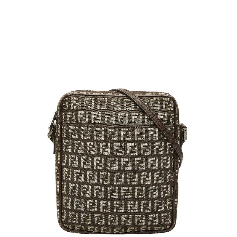 フェンディ ズッキーノ 斜め掛け ショルダーバッグ 8BT053 キャンバス レディース FENDI 【1-0257042】 フェンディ ズッキーノ 斜め掛け ショルダーバッグ 8BT053 ブラウン
