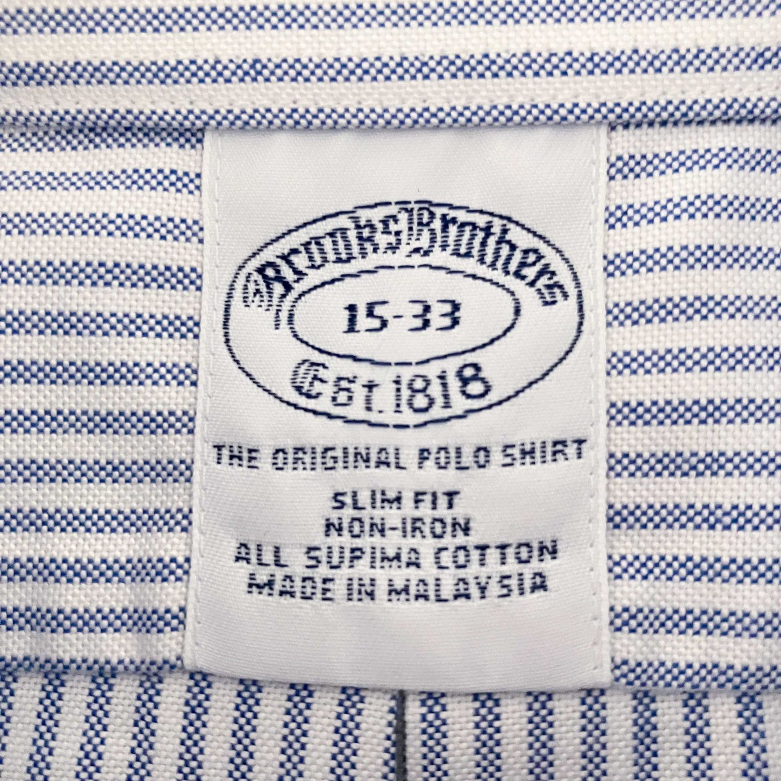 15-33】Brooks Brothers(ブルックスブラザーズ) ノンアイロンシャツ