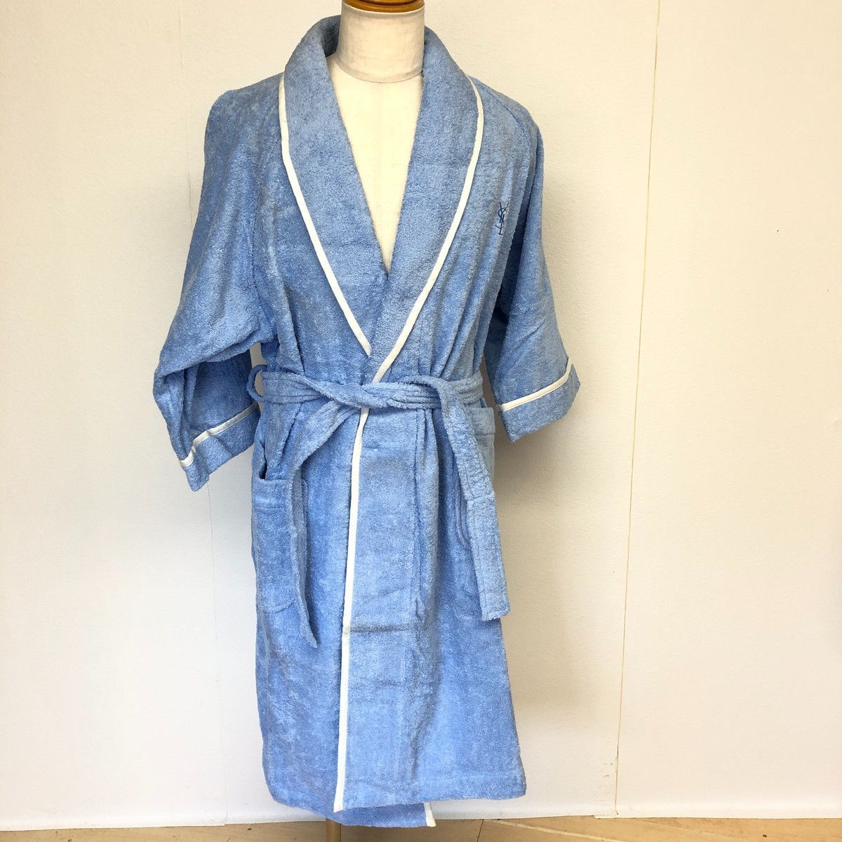 値下げ交渉歓迎] イヴサンローラン YSL 綿100% バスローブ ガウン