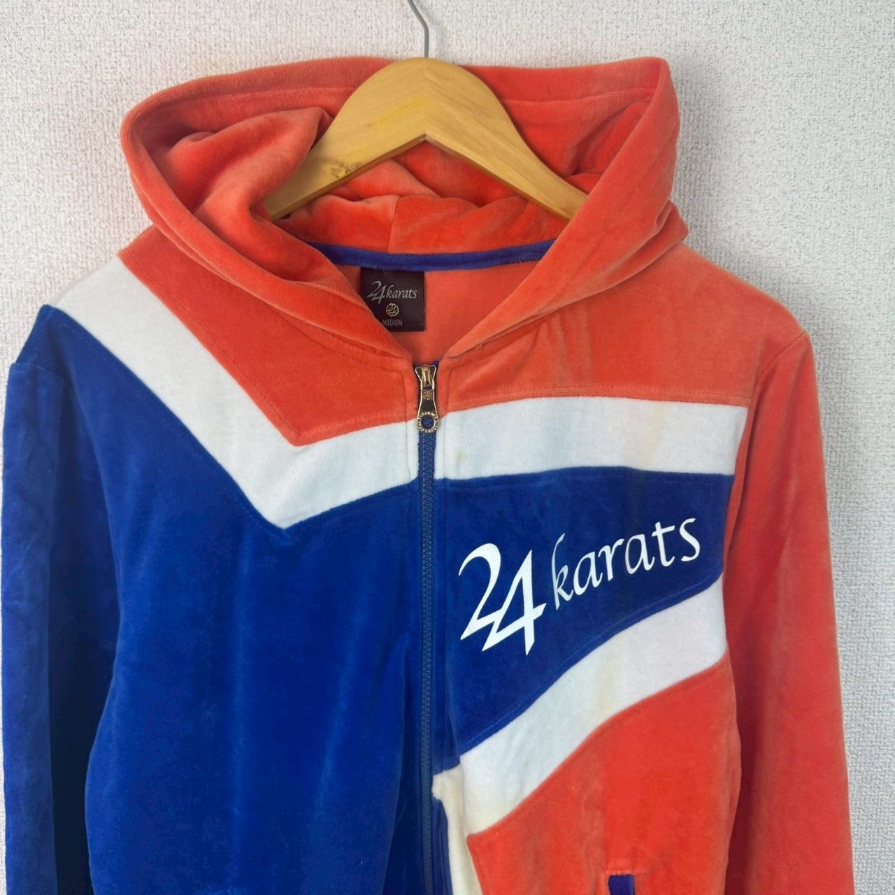 24karats】RAMPAGE ベロアジャージ トラックジャケット 赤 M 新品タグ