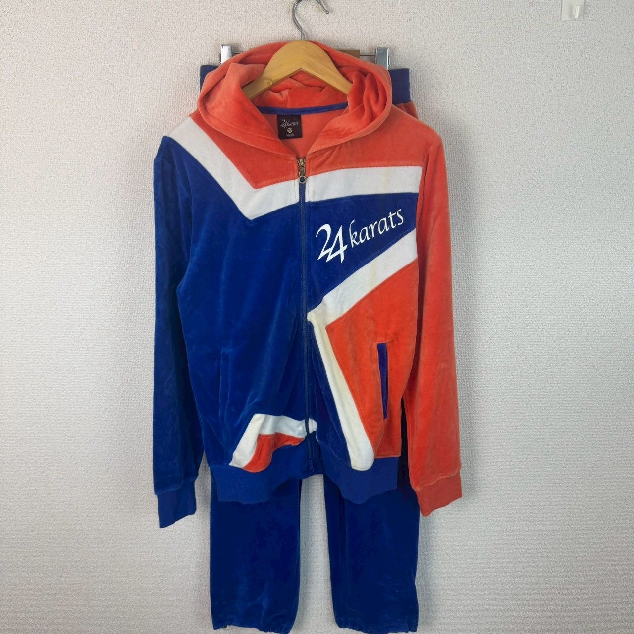 24 karatsベロア セットアップ パーカー パンツ L