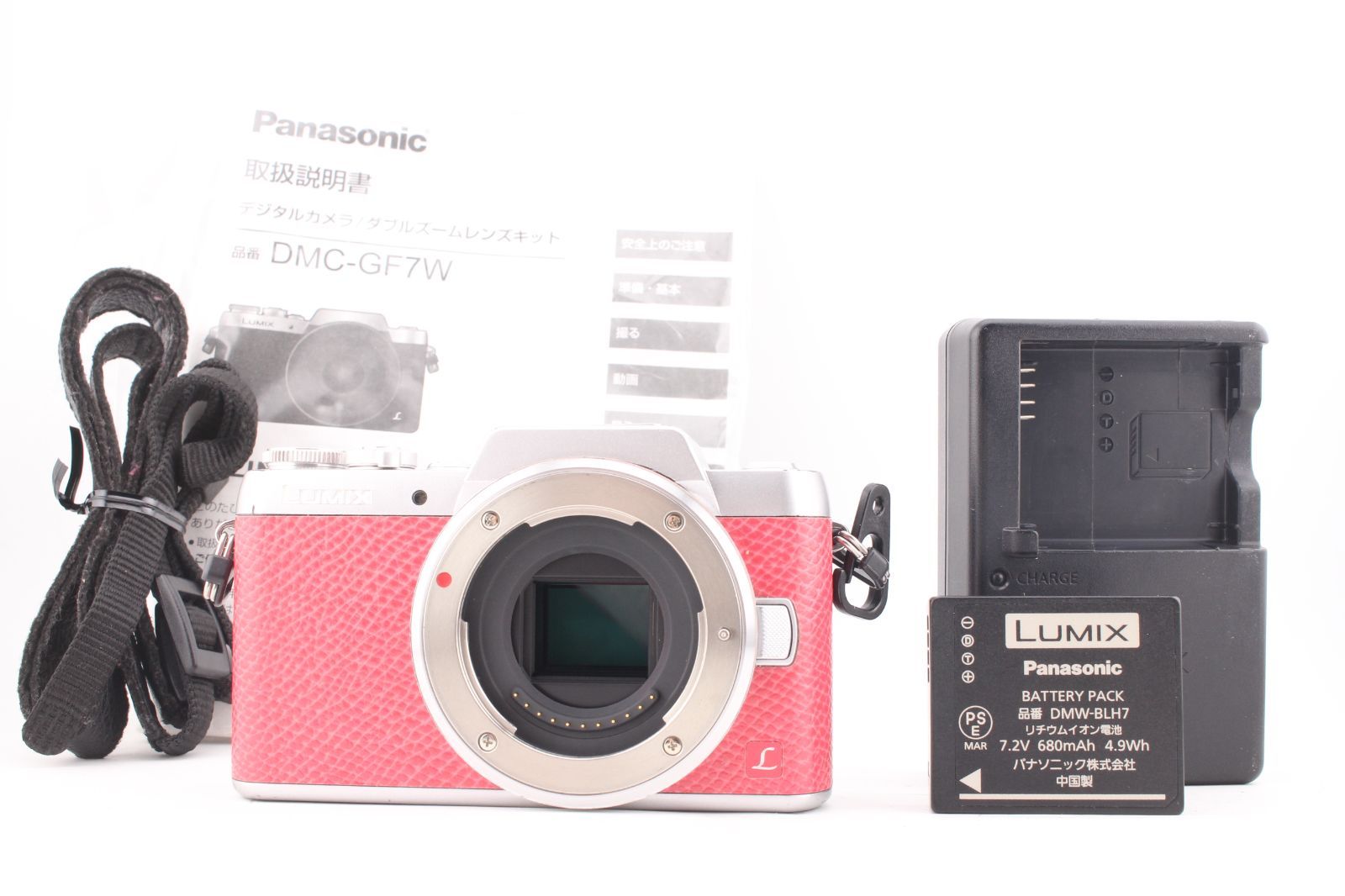 カメラ ☆良品☆Panasonic パナソニック LUMIX DMC-GF7 ボディ ピンク