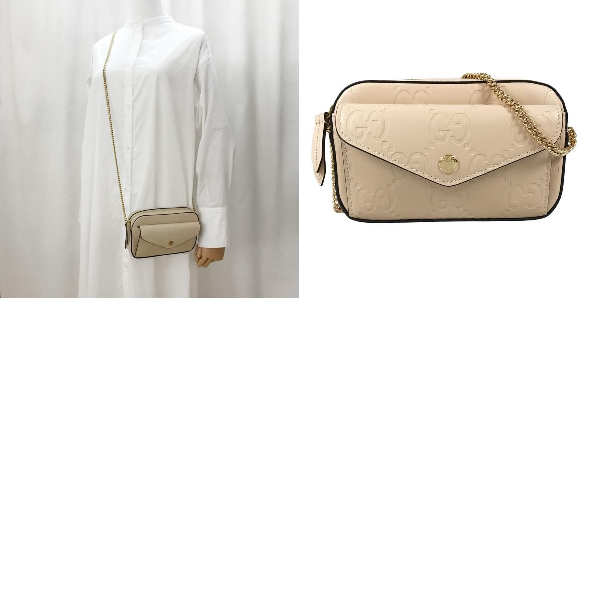 グッチ GUCCI ジャンボ GG 781554 レザー ショルダーバッグ sh【中古