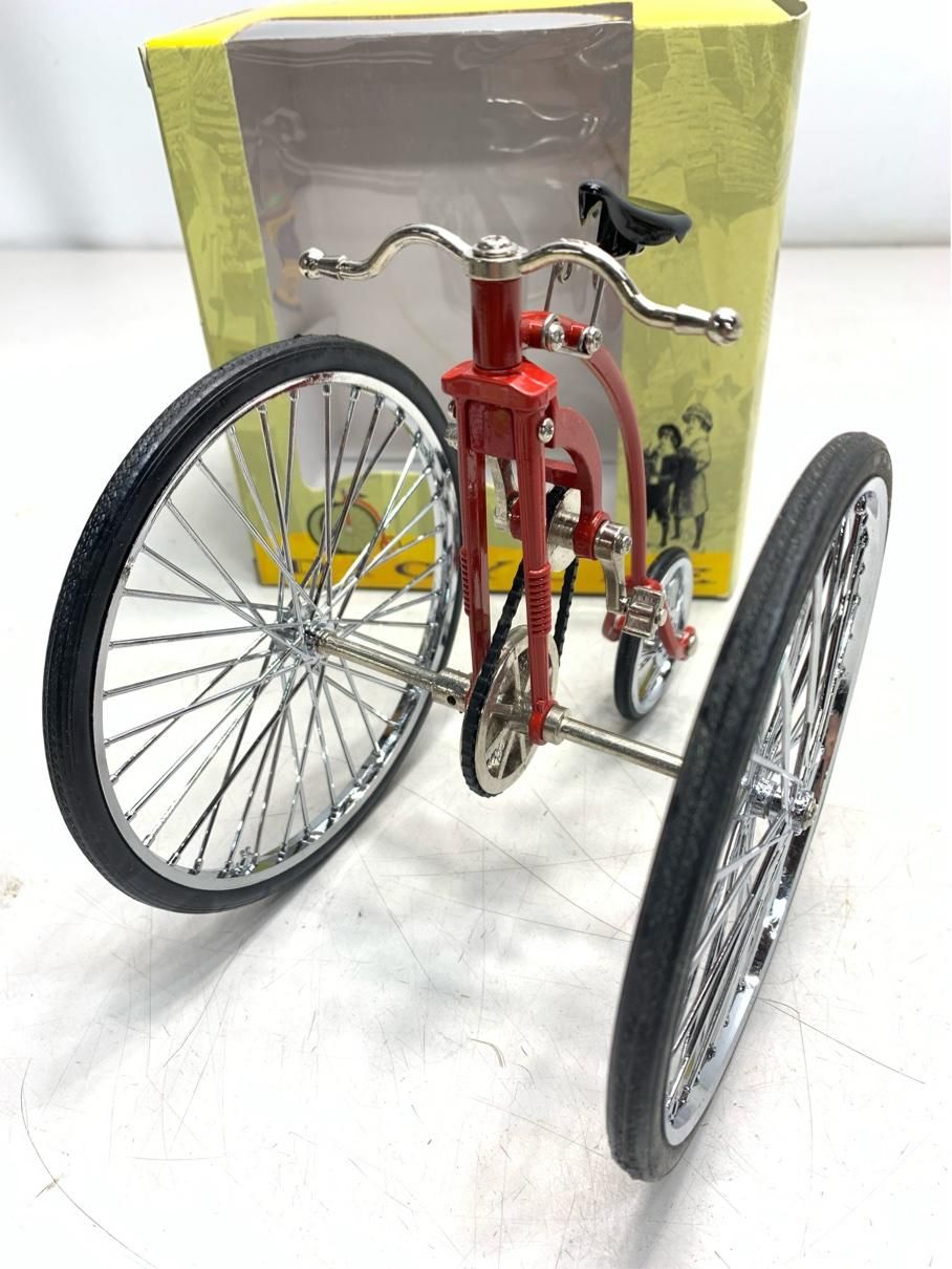貴重 激レア 自転車模型 レトロ三輪車 ダルマ自転車 ミニチュア 置物