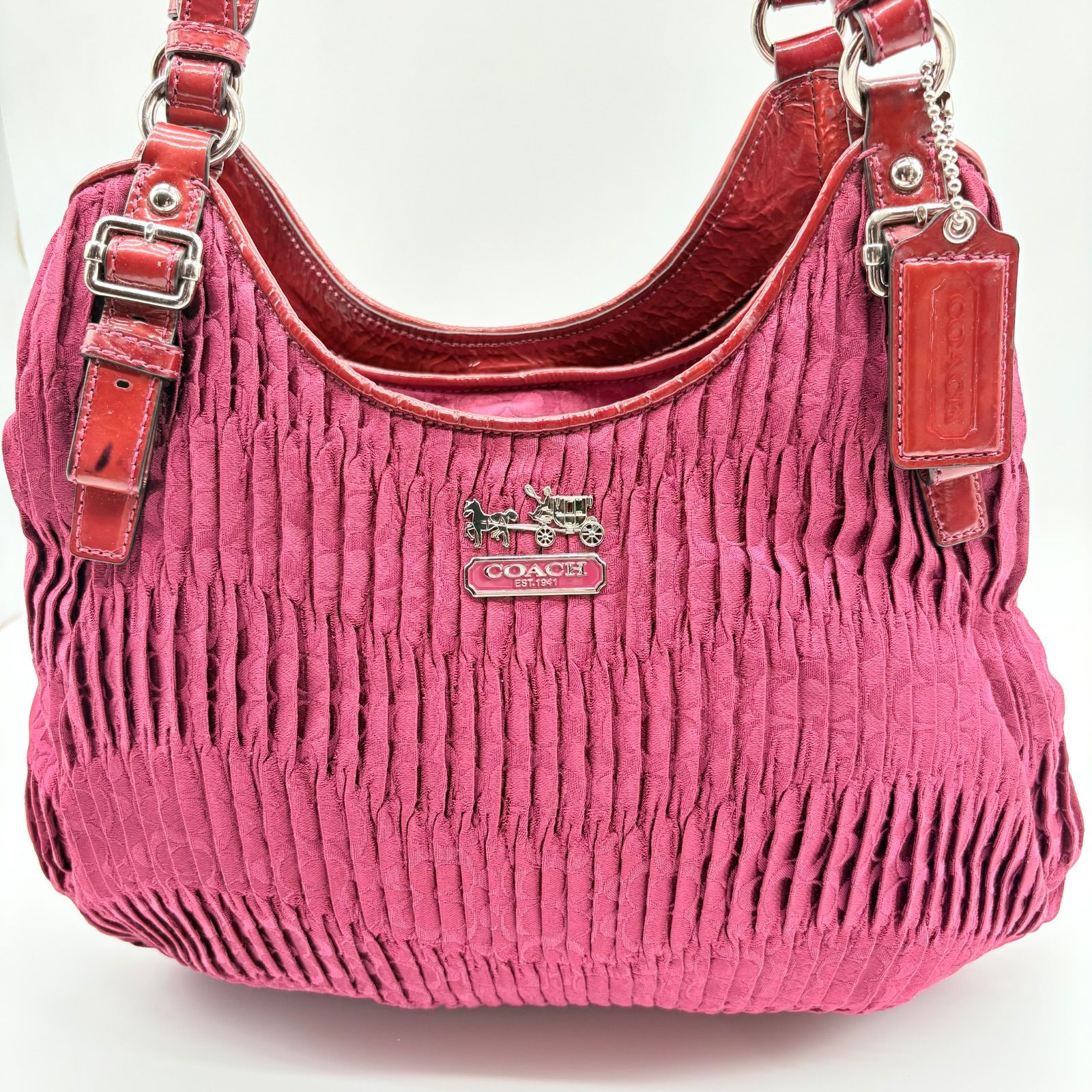 COACH y2k Madison Gathered Maggie signature handbag コーチ