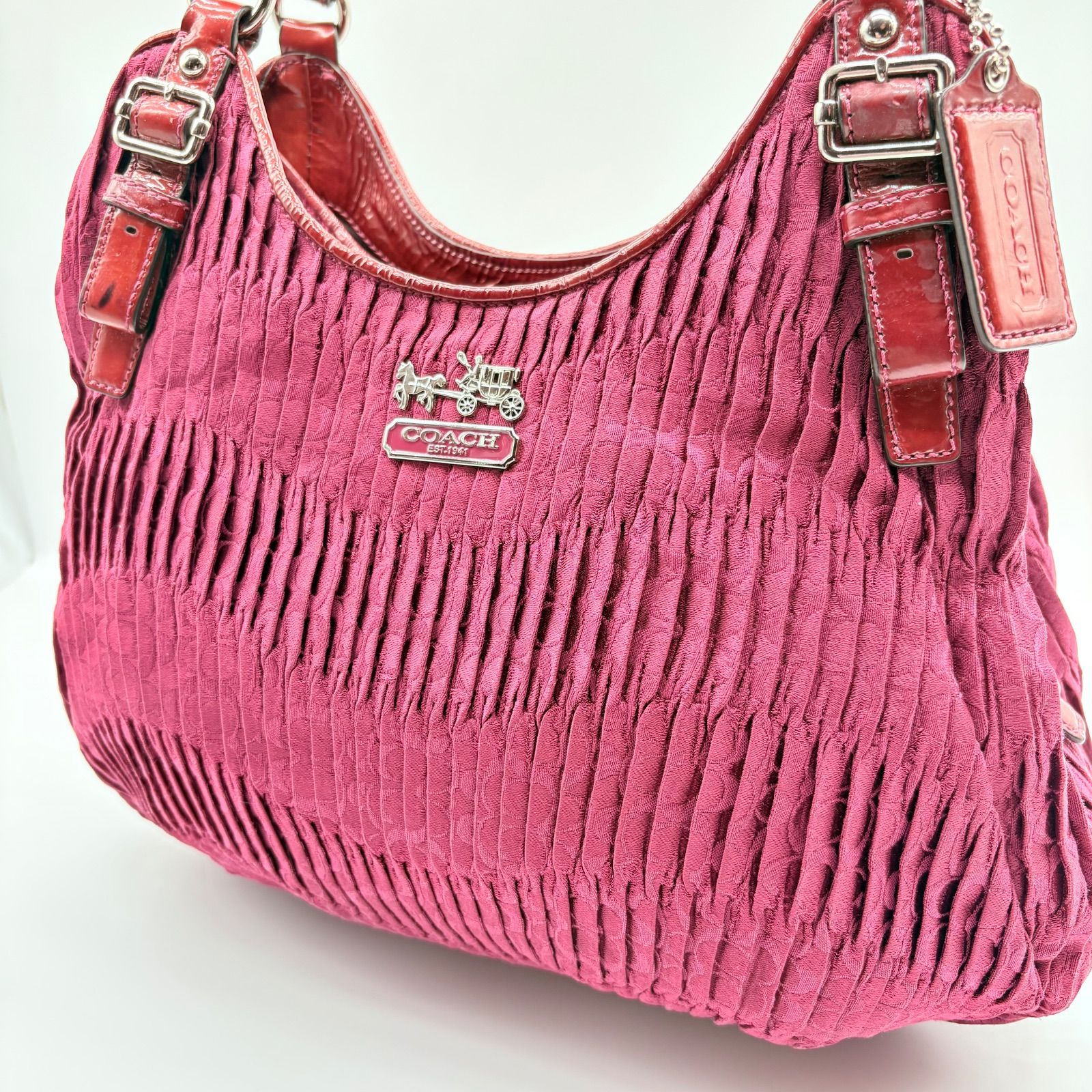 COACH y2k Madison Gathered Maggie signature handbag コーチ