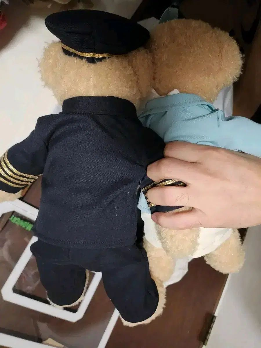 大韓航空 テディベア ぬいぐるみ セット パイロットジャンパー/丈