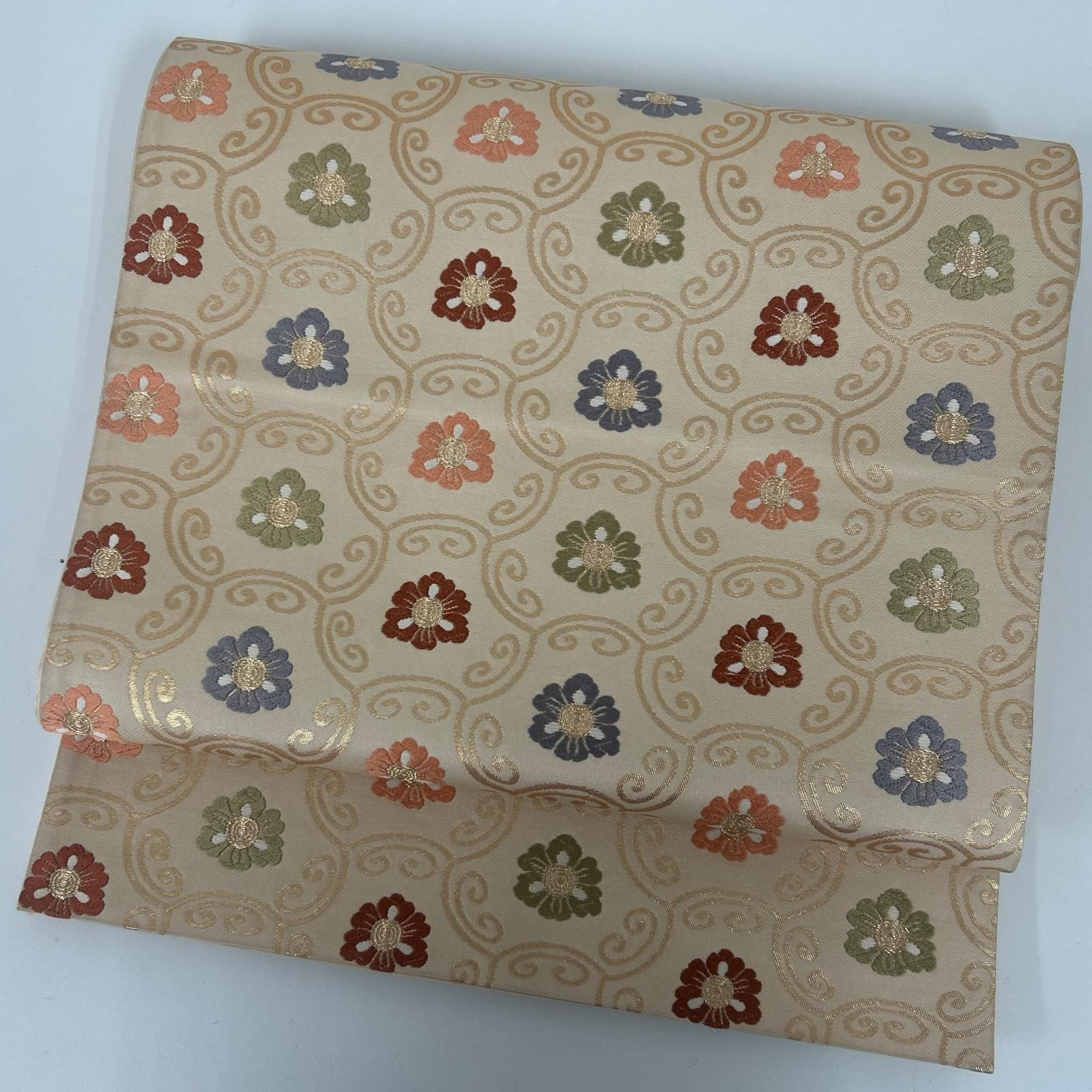 袋帯 正絹 唐織 上品な加工 美しいデザイン 六通 MA-4067 - メルカリ