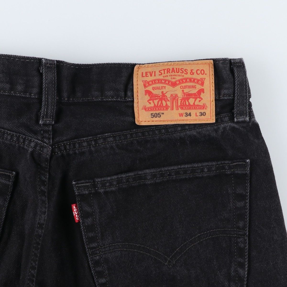 古着 リーバイス Levi's 505 ブラックデニム テーパードデニムパンツ