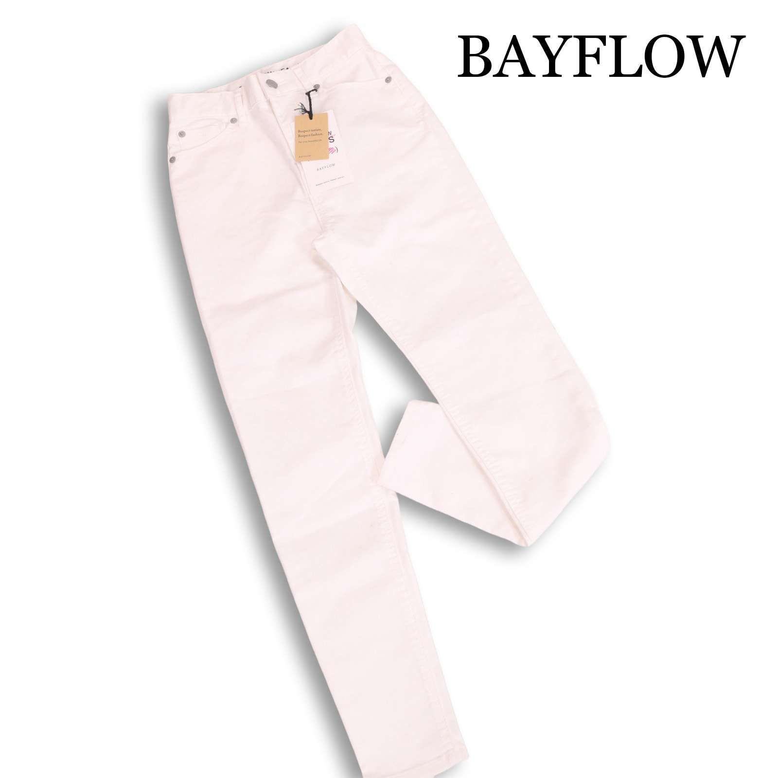 新品 23SS】 BAYFLOW ベイフロー ストレッチ☆ スキニー ホワイト 