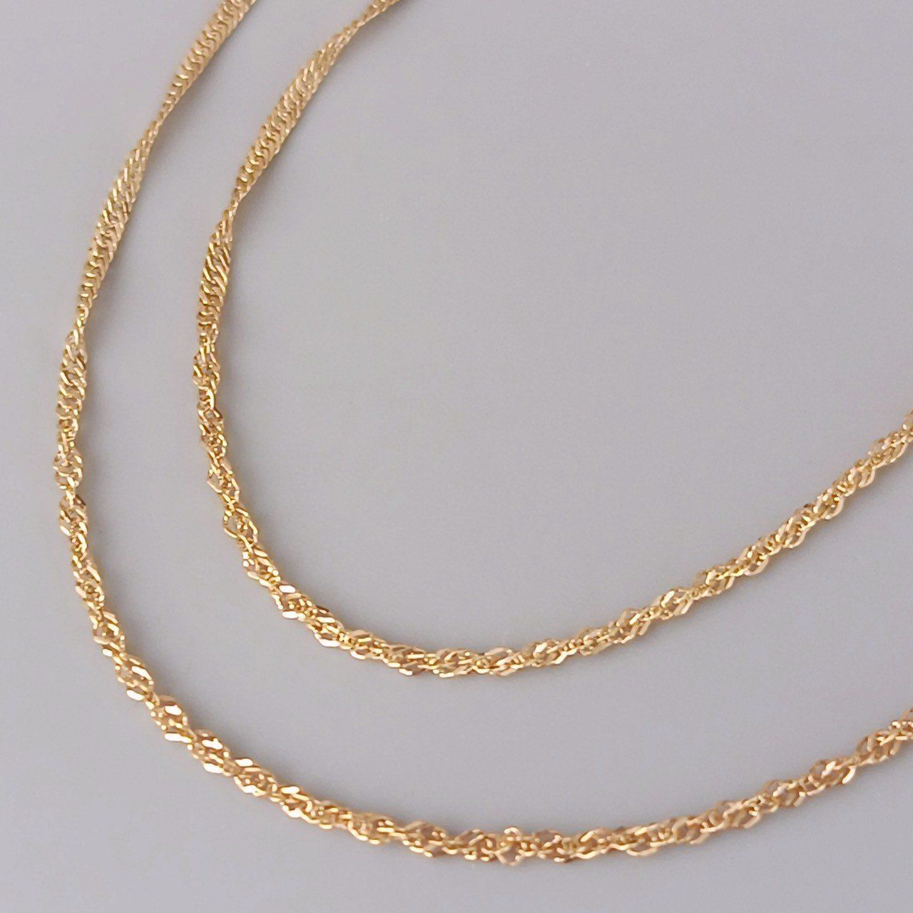 18金 K18 男女兼用 ジュエリーマキ スクリューネックレス 1.31g 40