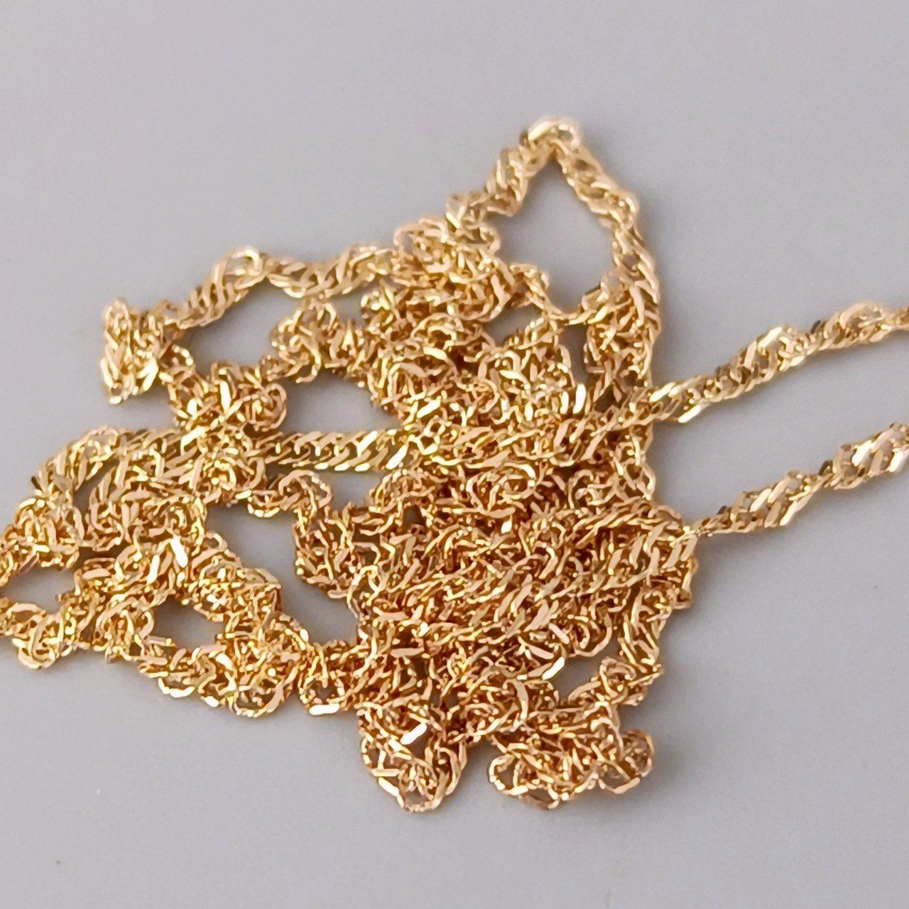 ジュエリーマキ 18金 スクリューチェーンネックレス40cm 訳あり