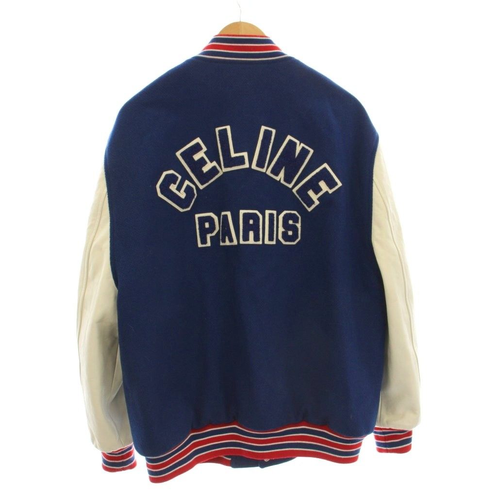 セリーヌ CELINE テディジャケット ヴァーシティジャケット Cパッチ