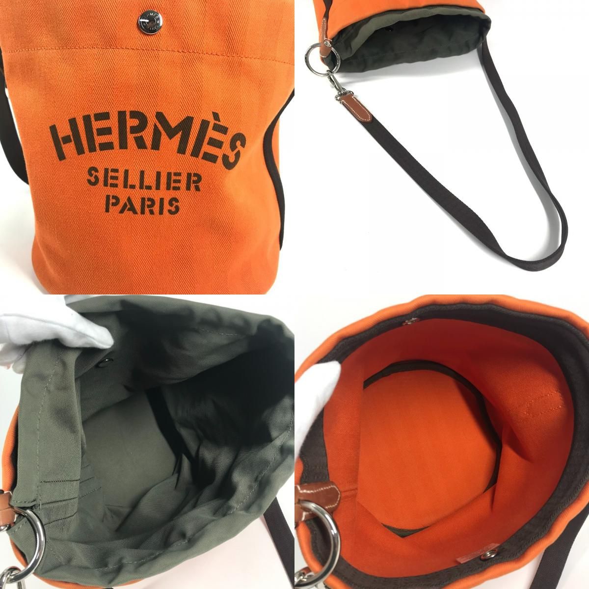 HERMES エルメス ショルダーバッグ サックドパンサージュ バケツ型 ば 