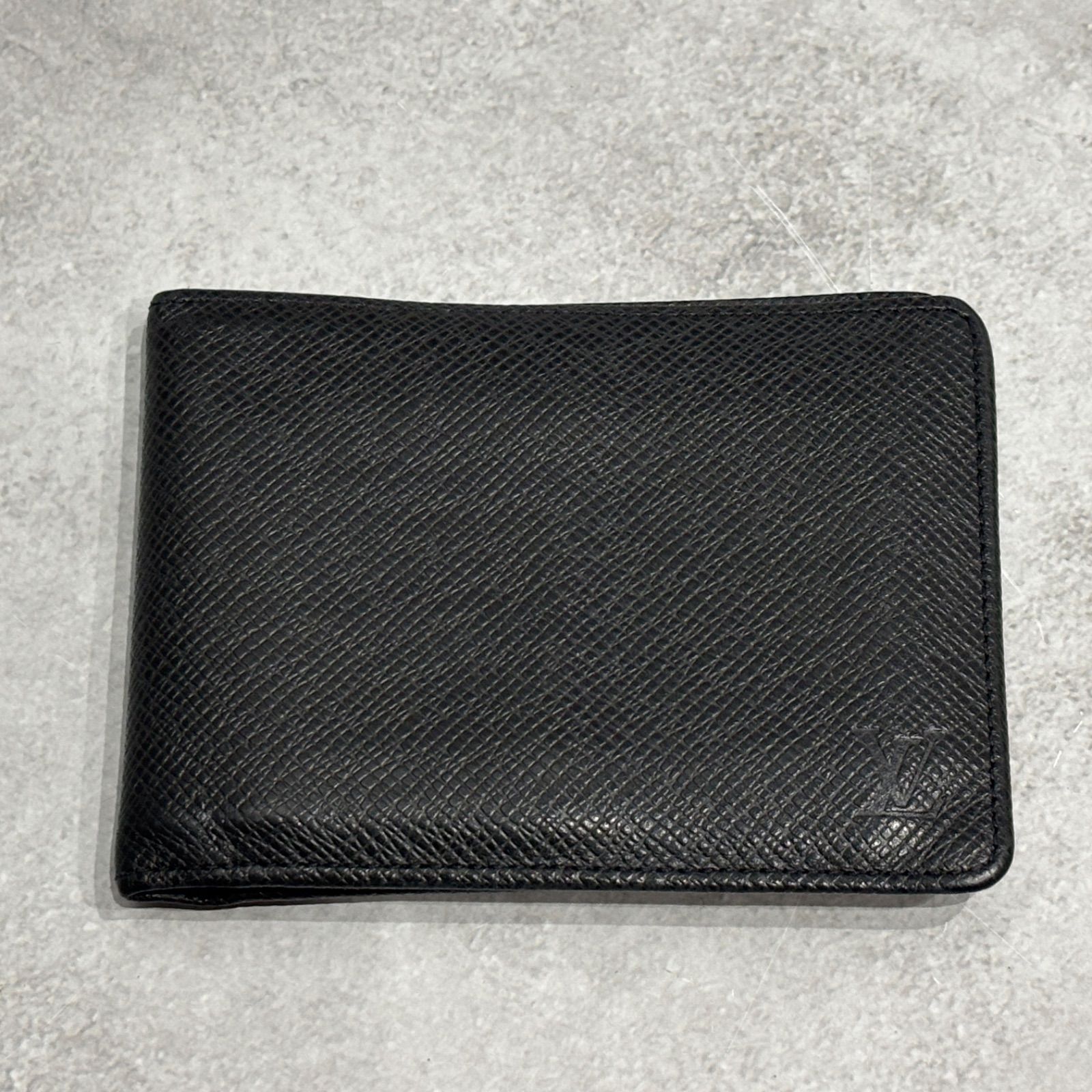 LOUIS VUITTON ルイヴィトン タイガ ノワール 黒 二つ折り財布 札入れ 