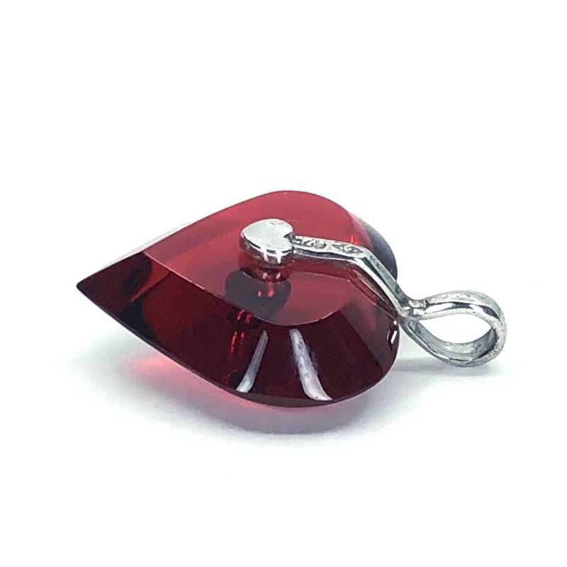 極美品Baccarat バカラ トリバルネックレス クリスタルレッド SV925 