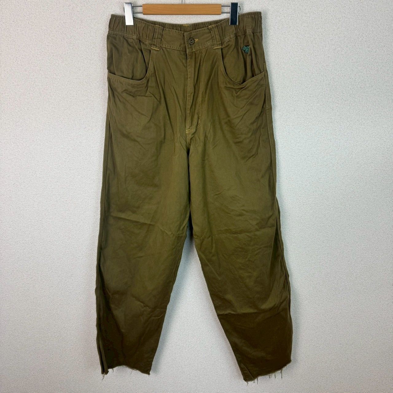 BARREL ROLL バレルロール ワークパンツ 無地 カーキ Mサイズ メンズ 古着 ワーク系 アメカジ