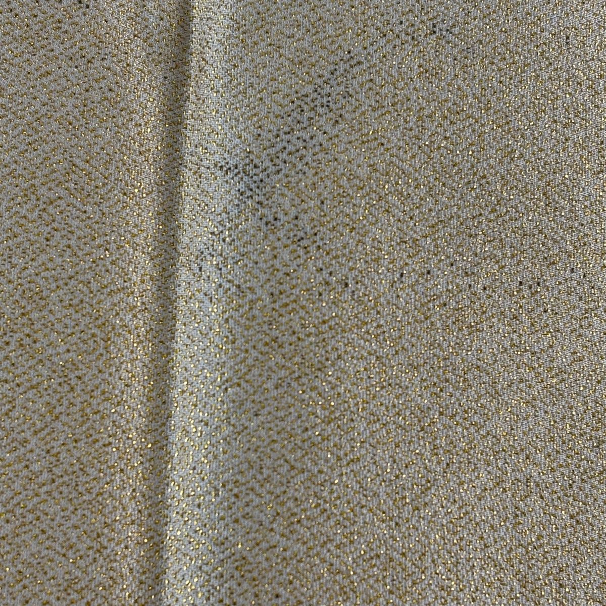 美品】 袋帯 秀品 七宝華文 草花 金銀糸 壽光織 金色 六通 正絹 【中古