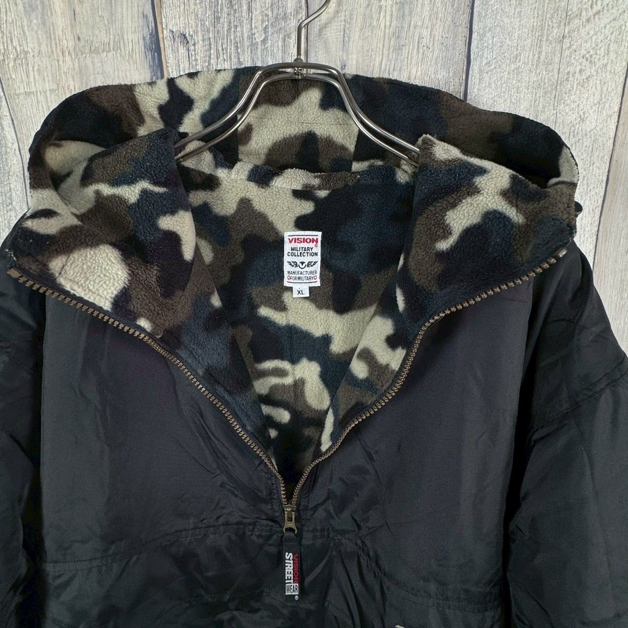 VISION STREET WEAR ビジョン MILITARY COLLECTION ブラック 裏地 迷彩 