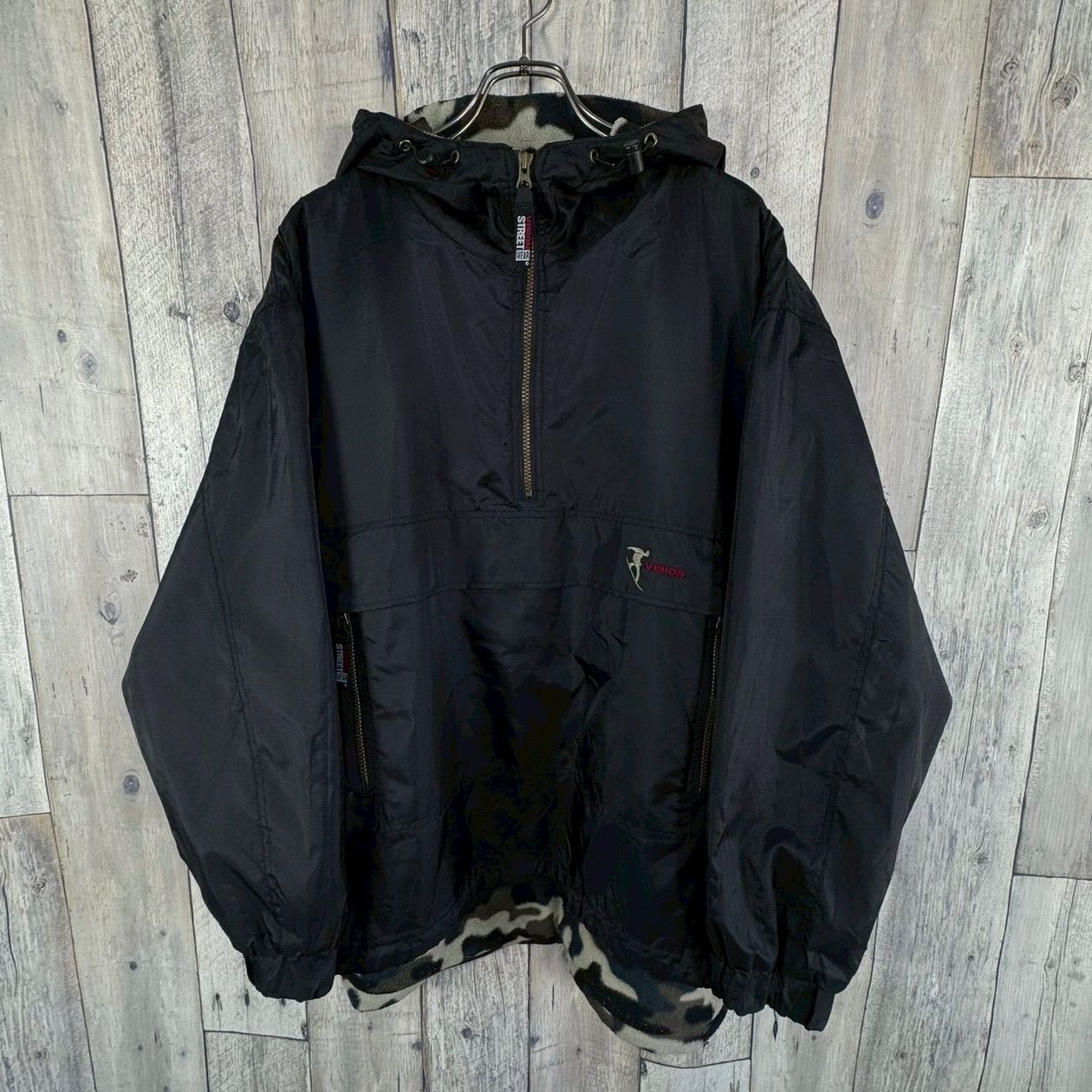 VISION STREET WEAR ビジョン MILITARY COLLECTION ブラック 裏地 迷彩 