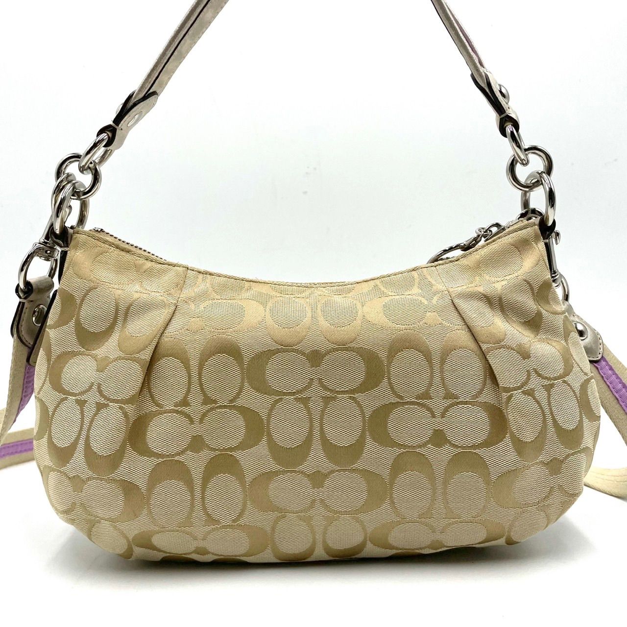 美品○ COACH コーチ 2way ショルダーバッグ ワンショルダー ポピー 