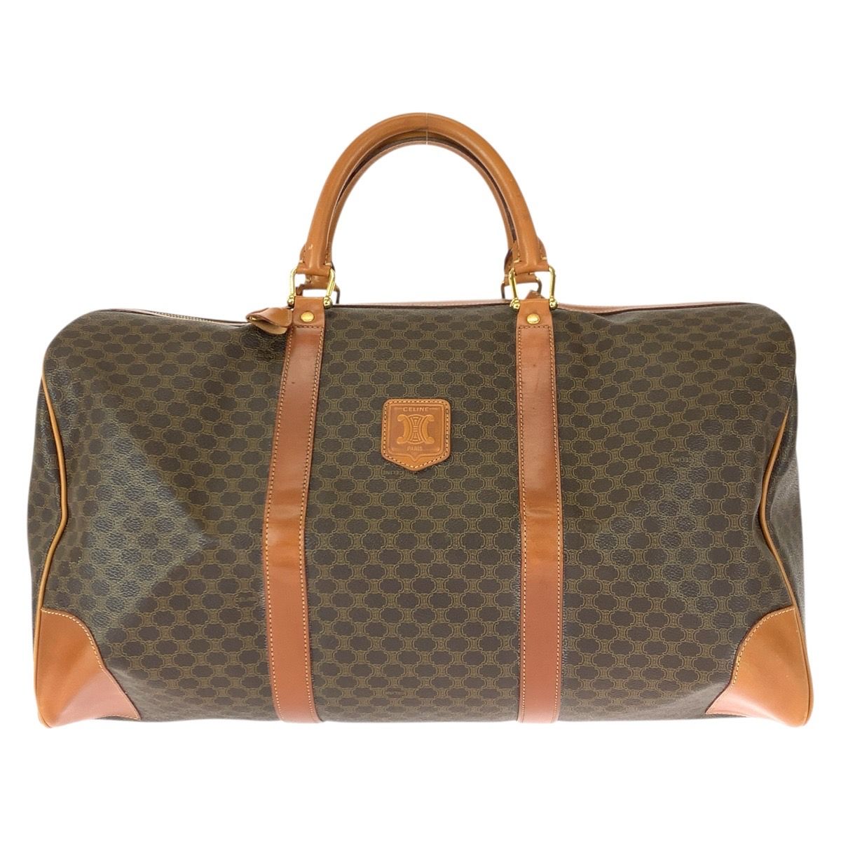 美品 CELINE セリーヌ ヴィンテージ マカダム ブラウン ゴールド金具