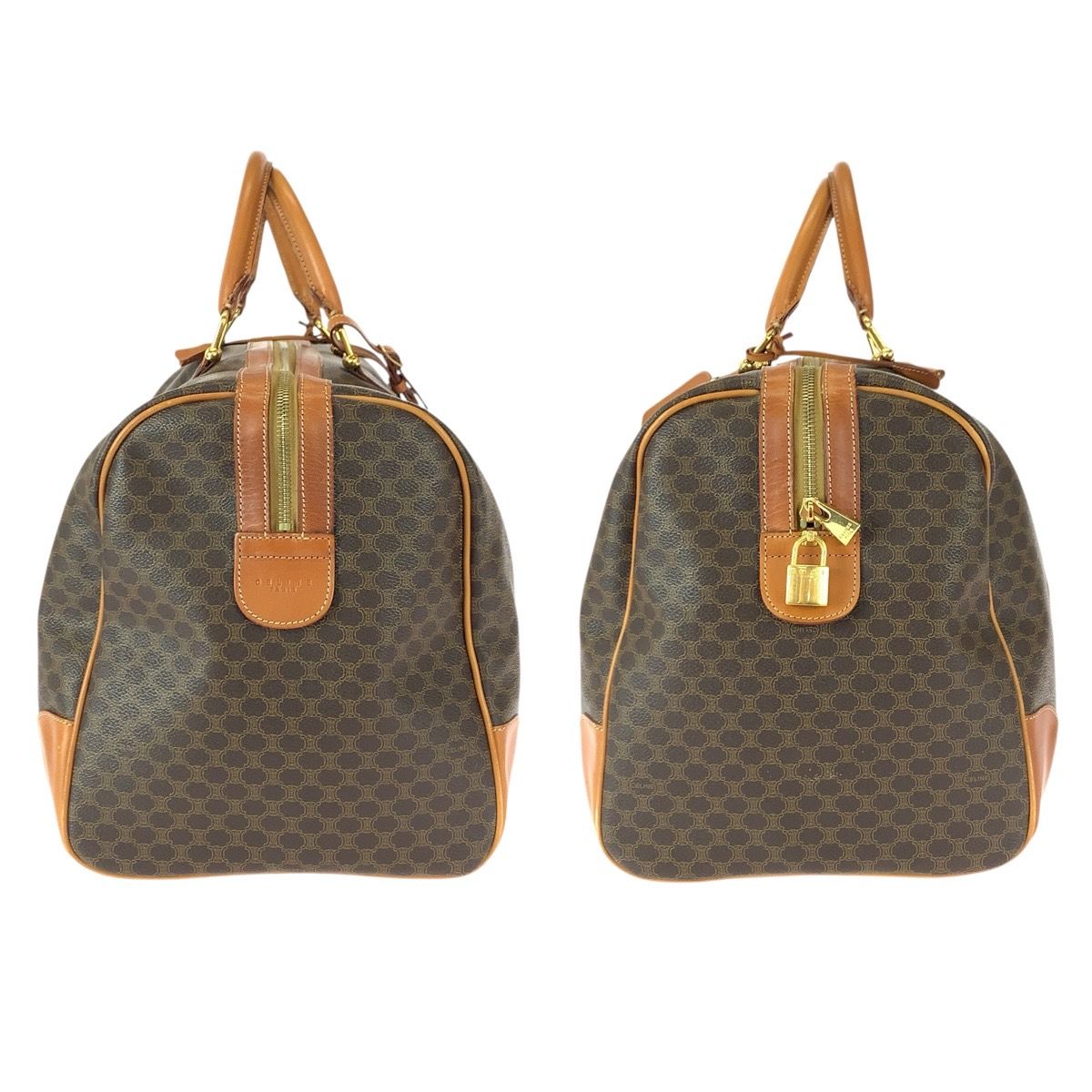 美品 CELINE セリーヌ ヴィンテージ マカダム ブラウン ゴールド金具