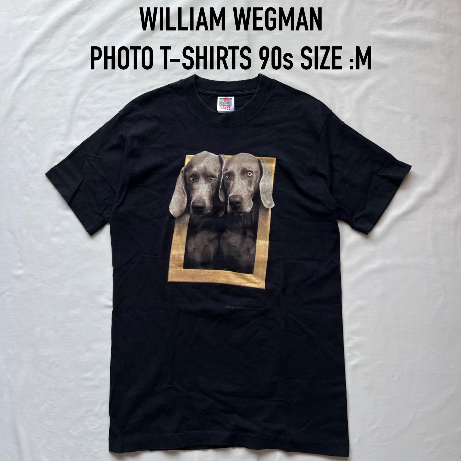 ウィリアムウェグマン WILLIAM WEGMAN プリントtシャツ フォトt 90s M