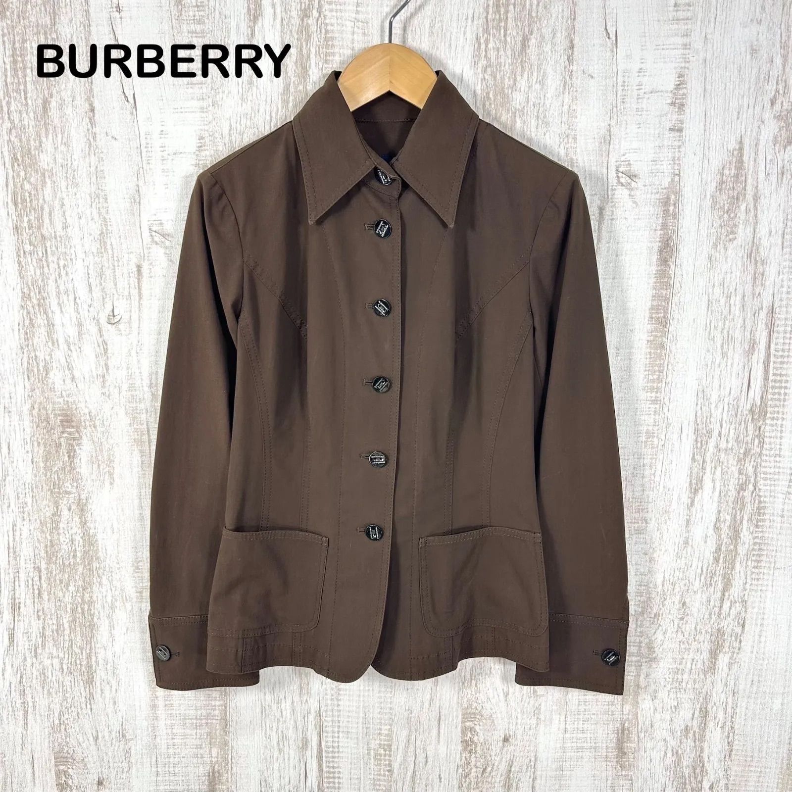 BURBERRY LONDON バーバリーロンドン 薄手 シャツジャケット ブラウン 