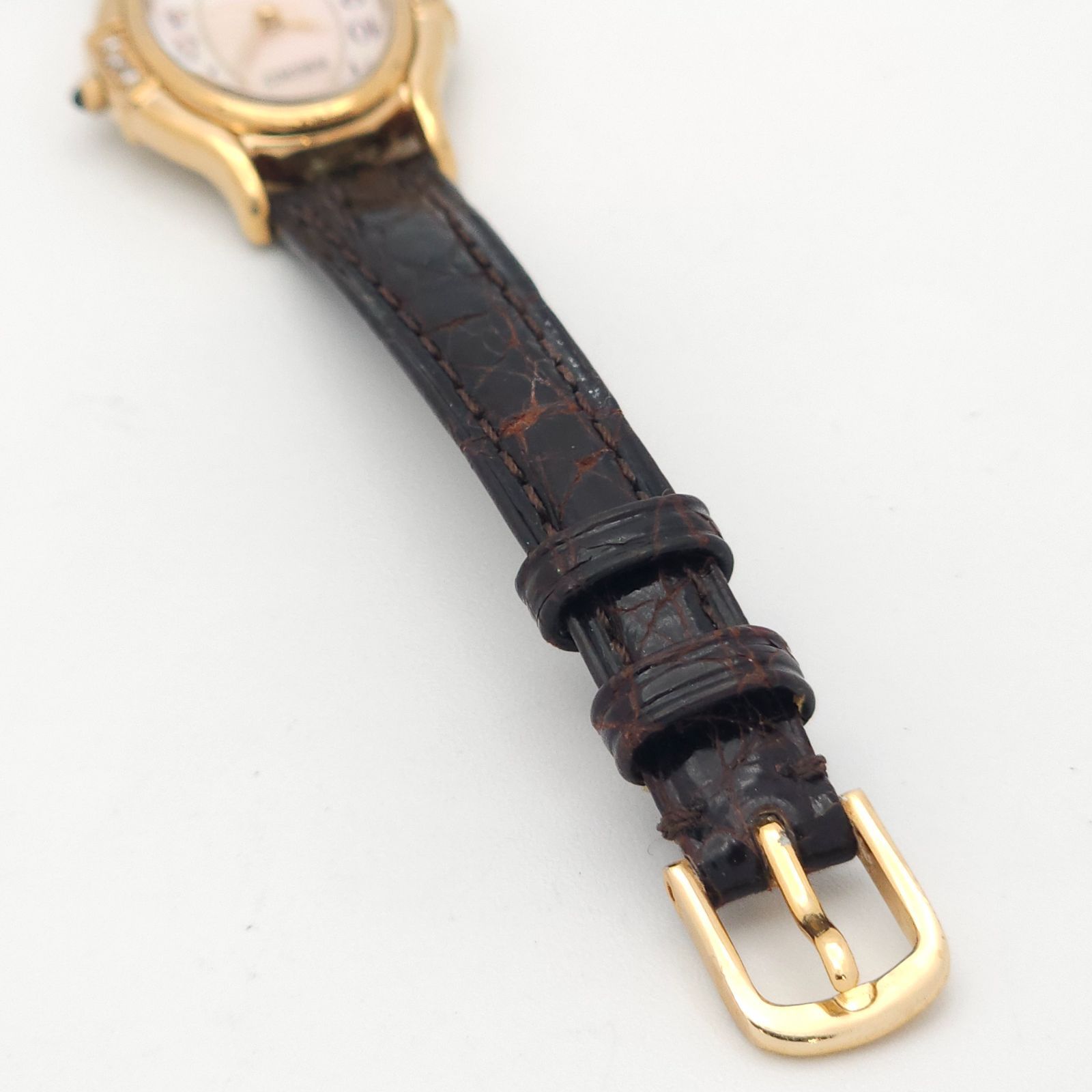 SEIKO セイコー エクセリーヌ 1F21-5F50 QZ 動作品 シェル 6Pダイヤ