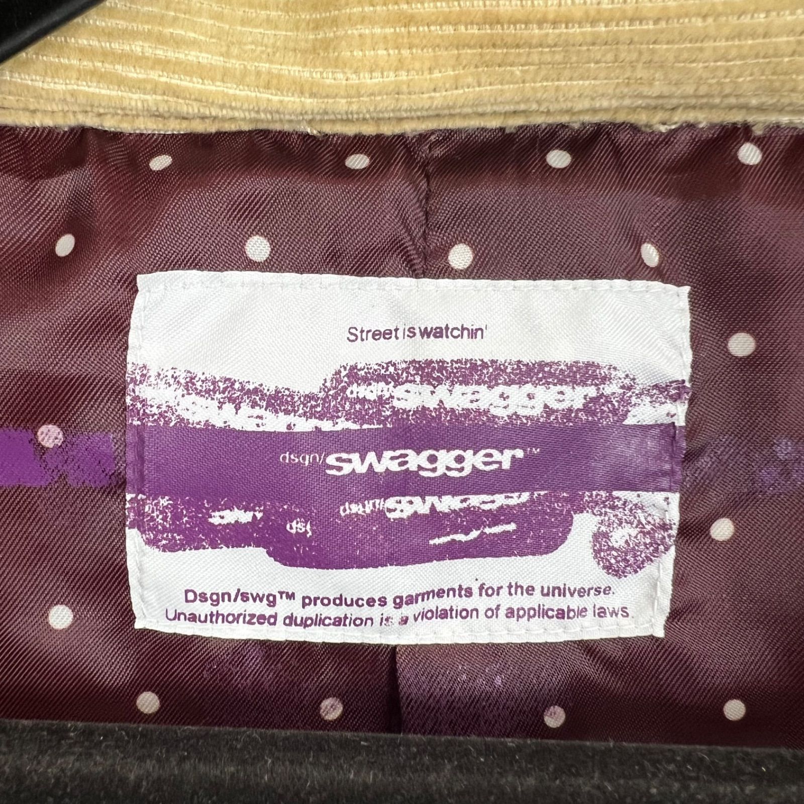 SWAGGER 00s archive corduroy military jacket XL スワッガー 