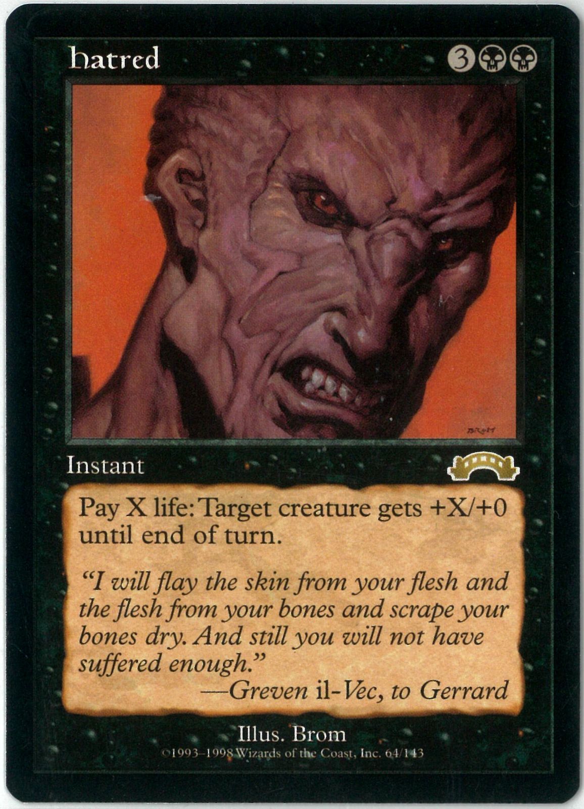 MTG/英語版/憎悪/Hatred/エクソダス/EXO 64/143/NM - メルカリ