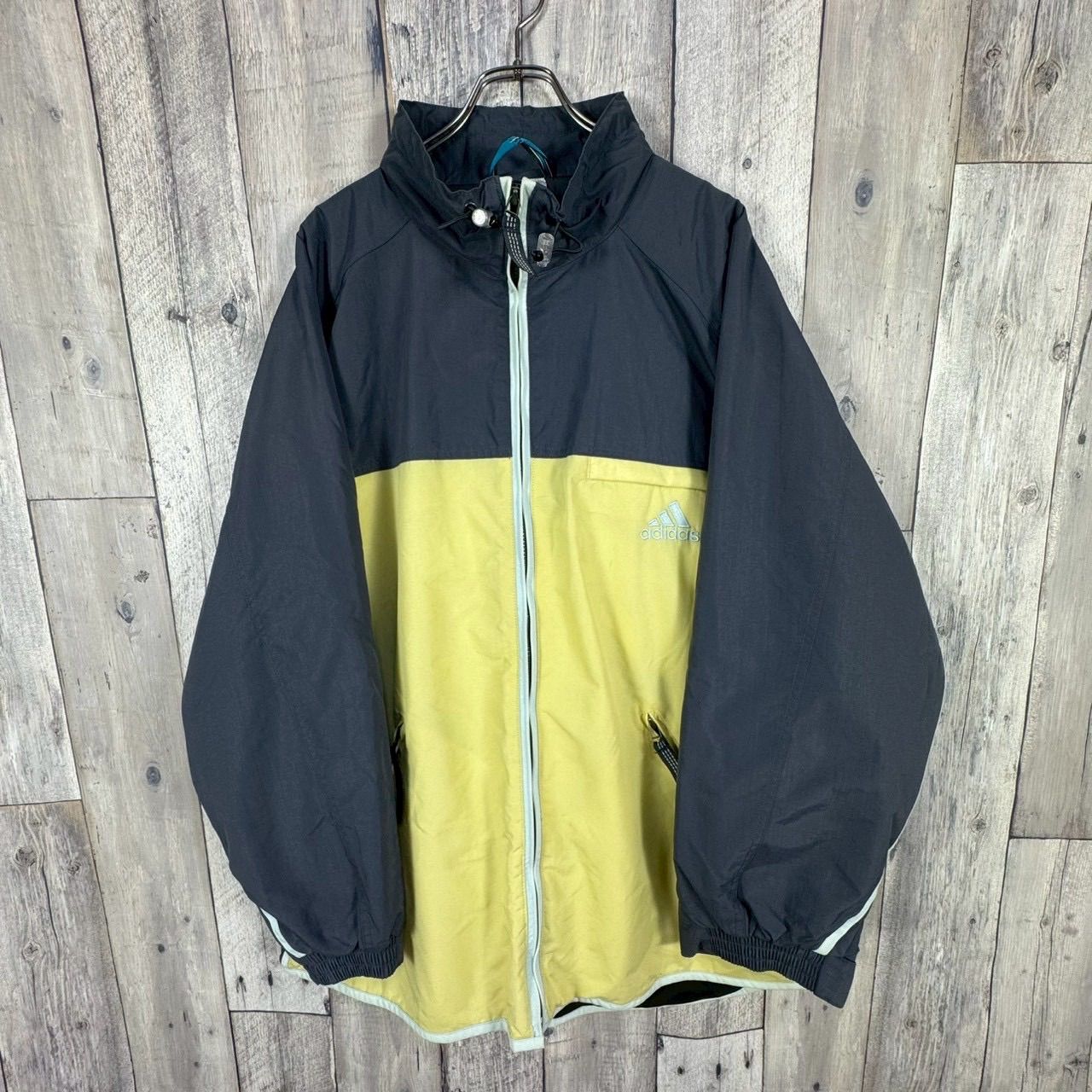 adidas アディダス グレー × イエロー Thinsulate シンサレート 防寒 
